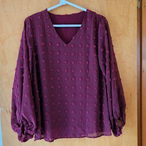 V Neck Blouse Size M